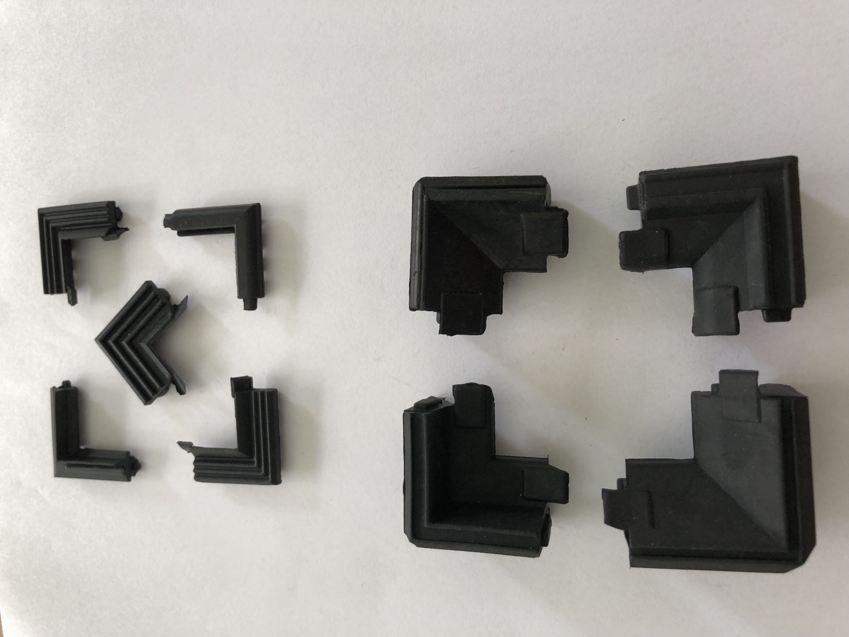 Aluminum alloy window rubber gasket sealing strip corner connectors